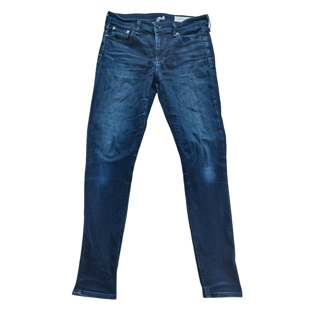 Rag & Bone Cate Mid Rise Skinny Jean Womens 29 X 29 Blue Dark Wash Stretch Denim